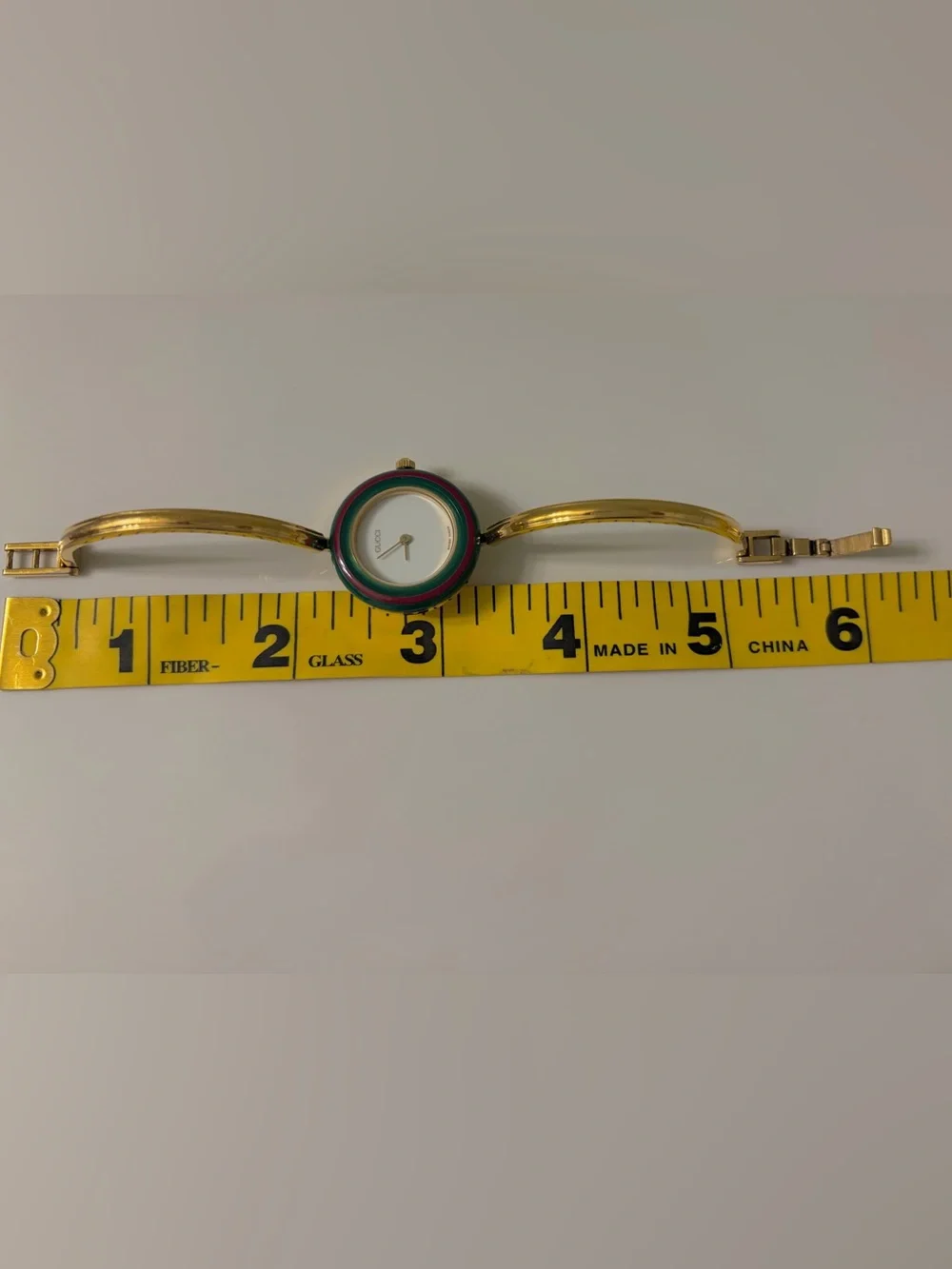 ~Vintage~Auth GUCCI Interchangeable Bezel Bracelet Bangle Watch~Box & Papers